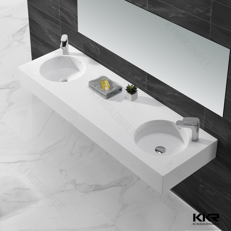 Sanitary Ware Wall Hung Solid Surface Bathroom Basin