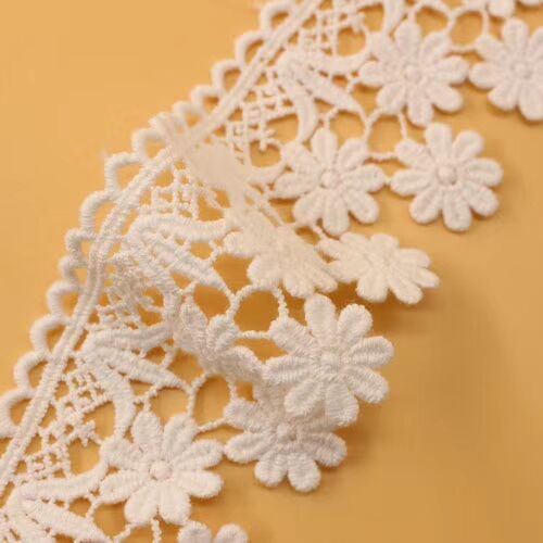 New Design High Quality Embroidery Cotton Lace for Garment