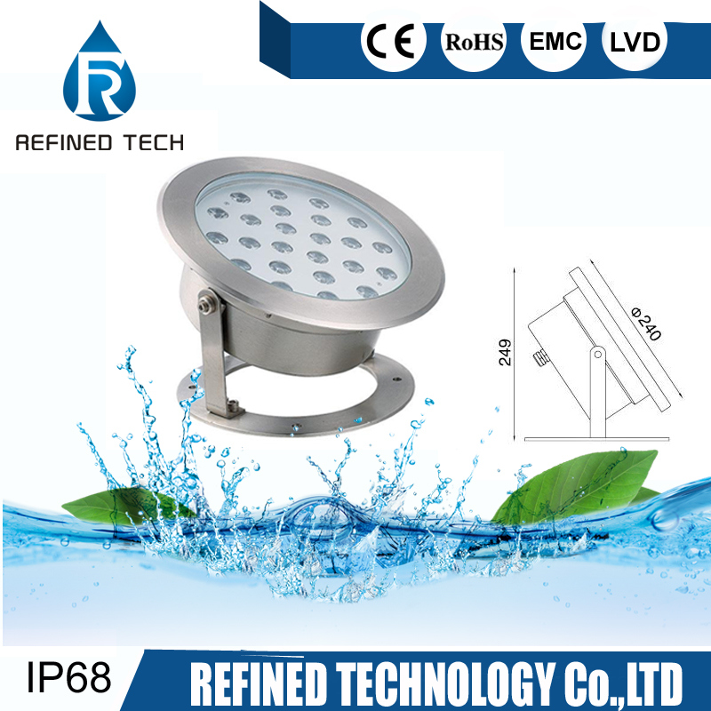 24W 30W 36W IP68 RGB LED Underwater Spotlight LED Fountain Light LED Flood Light