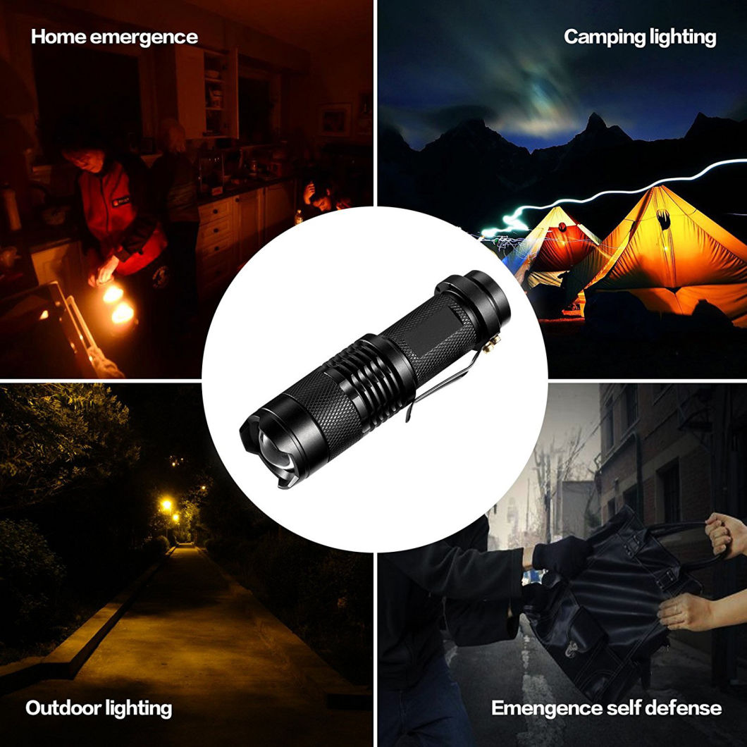 High Power Portable Aluminum Waterproof Zoom T6 10W LED 18650 Tactical Flashlight