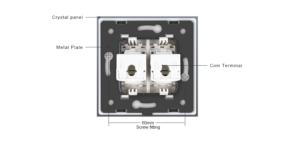 Livolo 2 Gangs Computer Socket and Wall Outlet Plug Vl-C792c-11/12