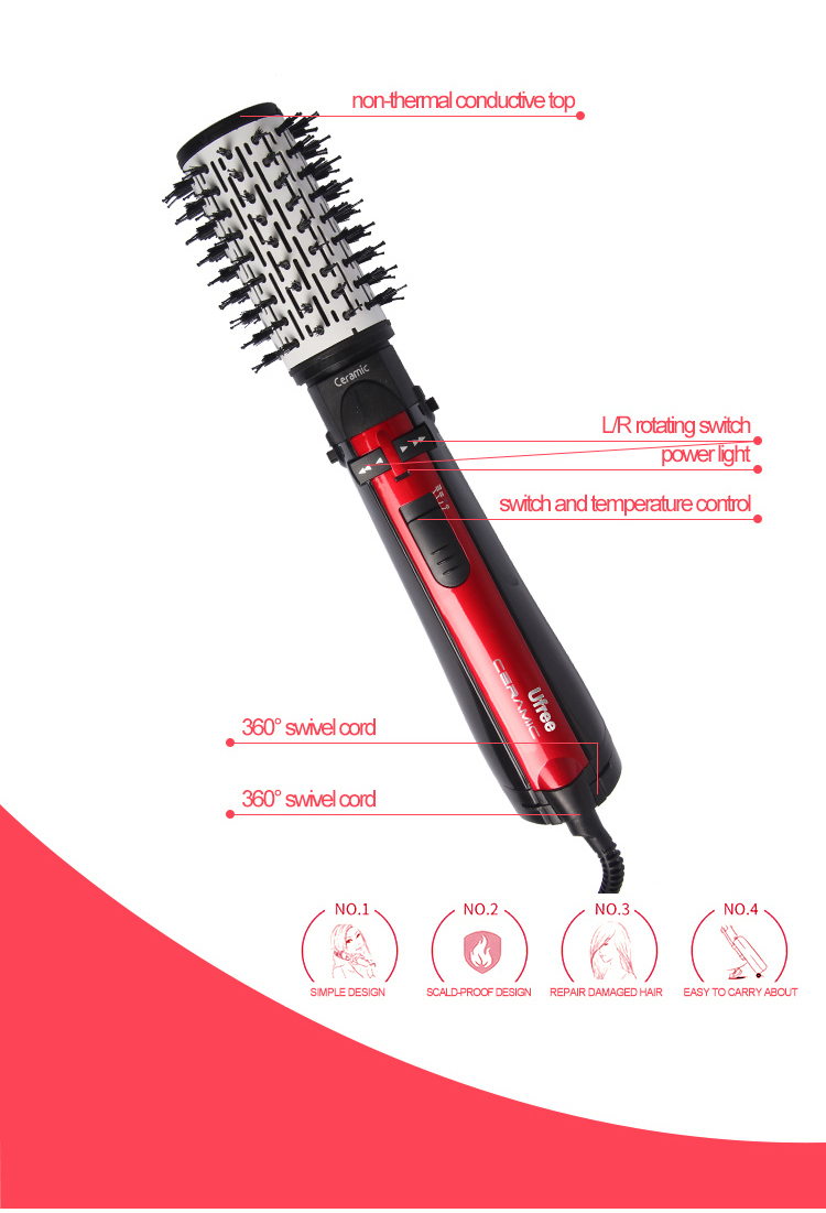 Ufree Hot Air Hair Curler Brush as Top Hair Dryers