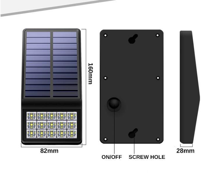 Solar Powered IP65 Outdoor LED Solar Garden Light Solar LED Wall Street LED Solar Light