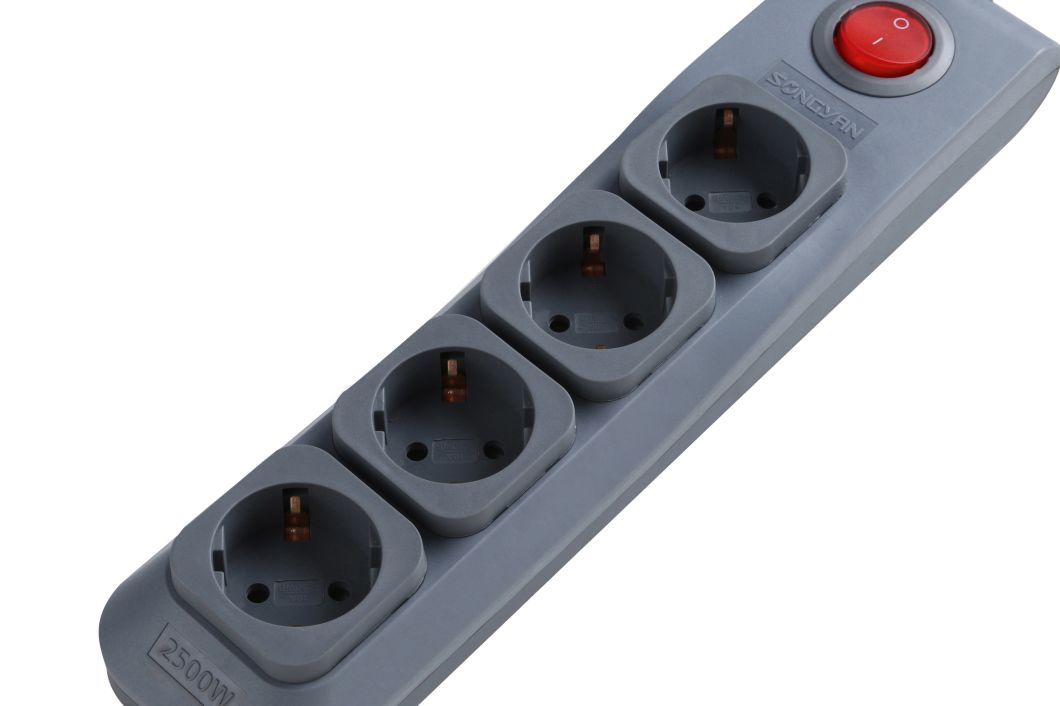 Multiple Switch Extension Socket Surge Protector Power Strip (LX4G)