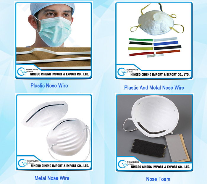 Yellow Colored Plastic Double-Core Nose Wire for Surgical Face Mask