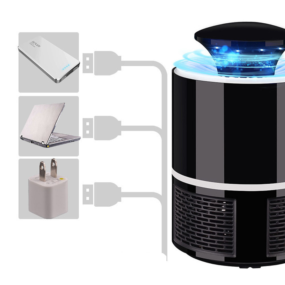 USB Electric Mosquito Killer Lamp LED Bug Zapper Insect Trap