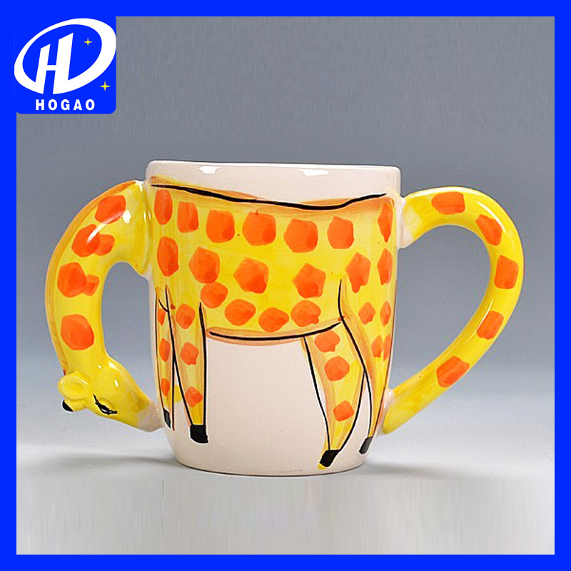 Hand-Painted 3D Animal Frog Cartoon Handle Mug Cup Milk Tea Ceramic Coffee Mug