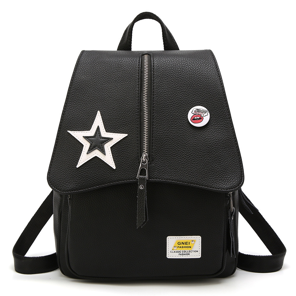 Fashion Faux Leather Backpack Girls Travel Handbag School Rucksack Bag