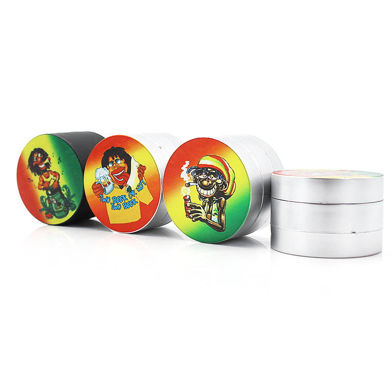 New Designs 52mm Zinc Alloy Herb Grinder with Jamaica Pattern