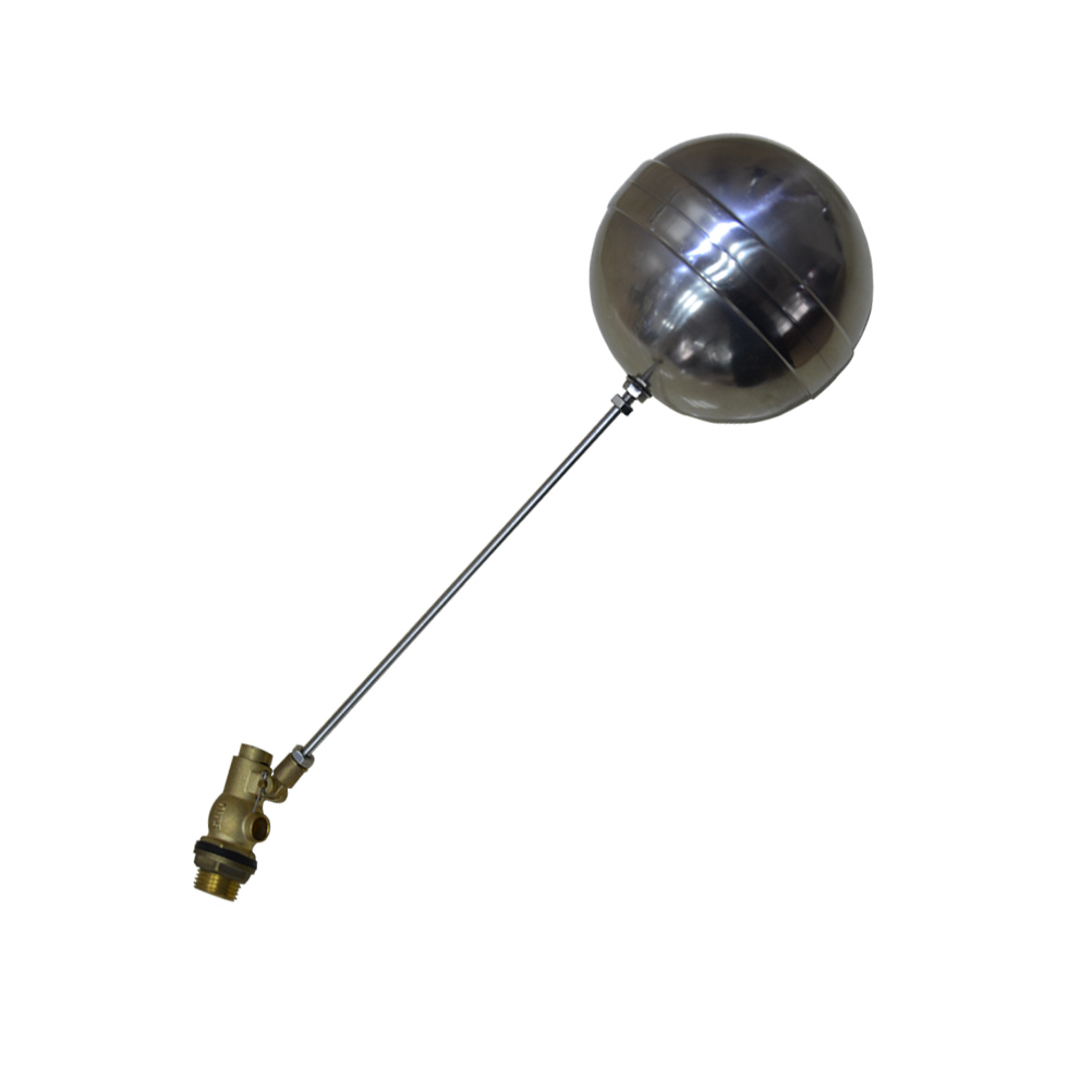 Angle Brass Float Valve with Brass Stem Stainnless Steel Ball