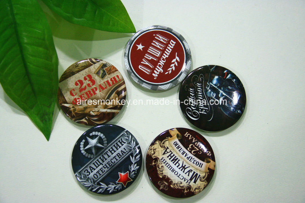 Custom Design Advertising Promotional Magnets Round Tin Fridge Magnet