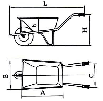 Wb7200 Metal Tray Farming/Agricultural/Garden Construction Building Wheelbarrow