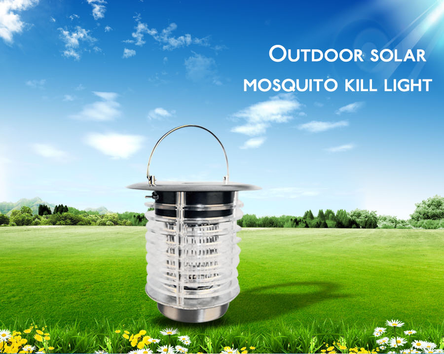 Garden Solar+ Power Bug Zapper Insect Repellent Mosquito Killer Lamp