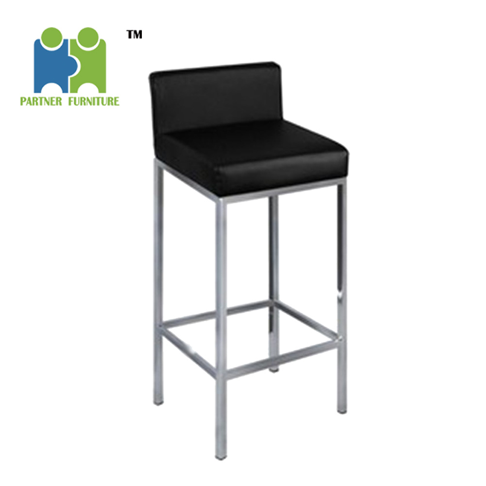 (SAOLA) Popular PU Leather Chrome Steel Height Fixed Bar Stool