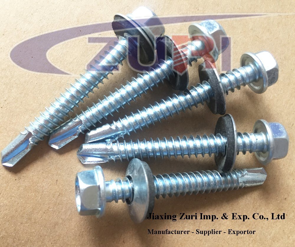 Self Drilling Roofing Screw with EPDM Washer #14*2_1/4