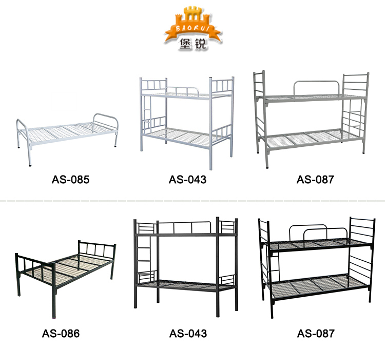 Jas-086 Factory Sale Modern Shool Furniture Steel Metal Bunk Dormitory Bed