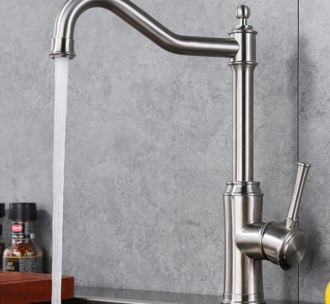 High Quality 304 Stainless Steel Kitchen Faucets modern Designs Mixer