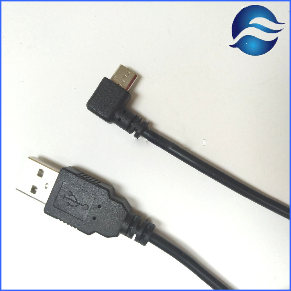 3FT USB a Male to Mini Head Right Angled Micro USB Cable
