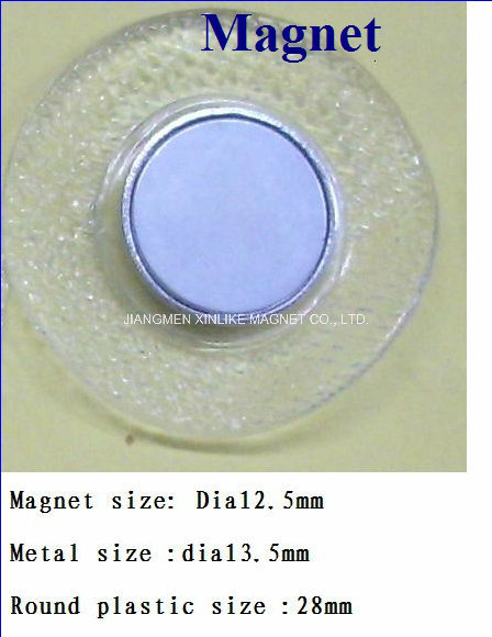 Tailored PVC Cover Round Metal Cup Button Magnet