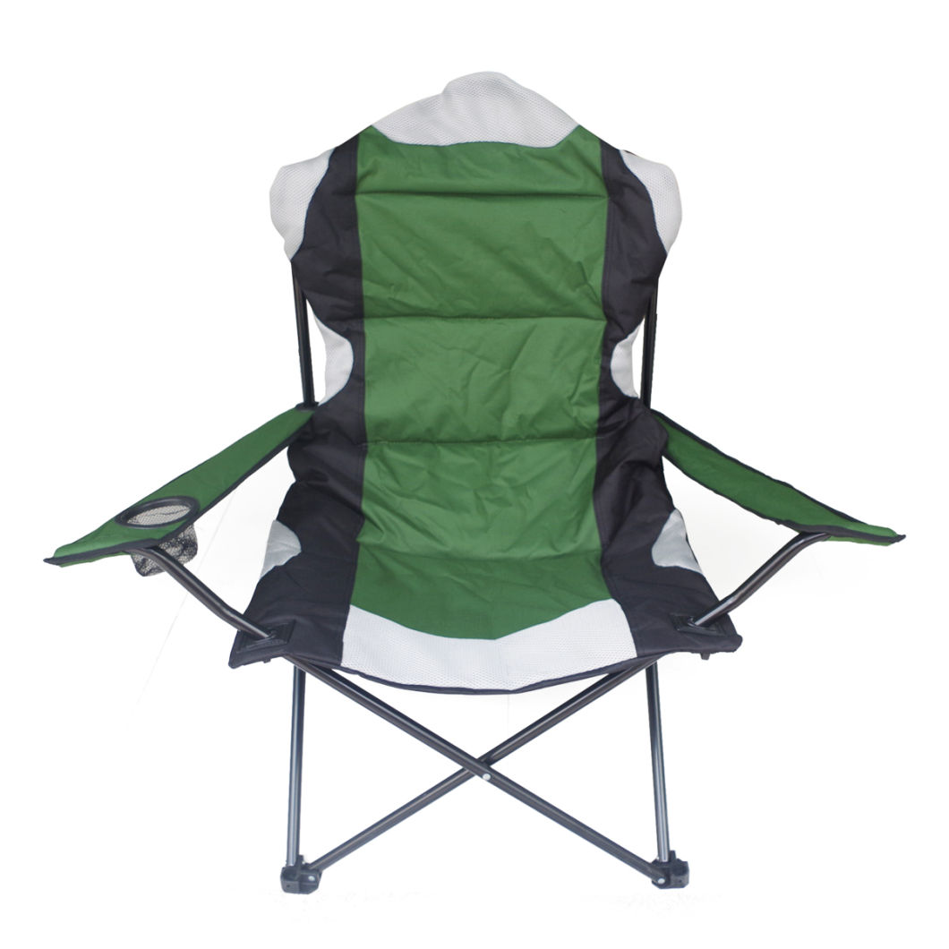 Outdoor Camping Chair - Lightweight, Portable Folding Design - Adjustable Footrest, Cup Holder, Storage Carrying Bag - Durable Material, Steel Frame