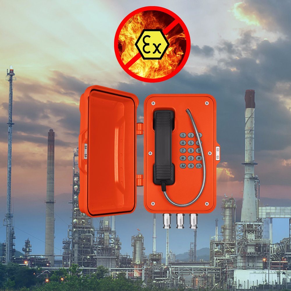 Explosion Proof Telephone, Zone 1 Mine Coal Oil&Gas Used, Certified Iecex Hot Sell Jr-Ex-01
