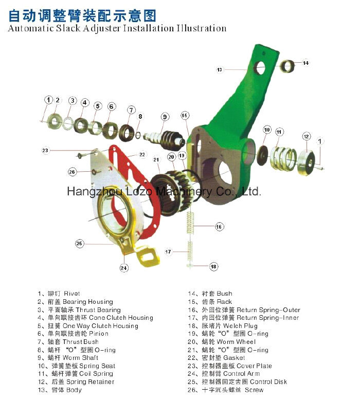 Automatic Slack Adjuster with OEM Standard for Trucks & Trailers (72810)