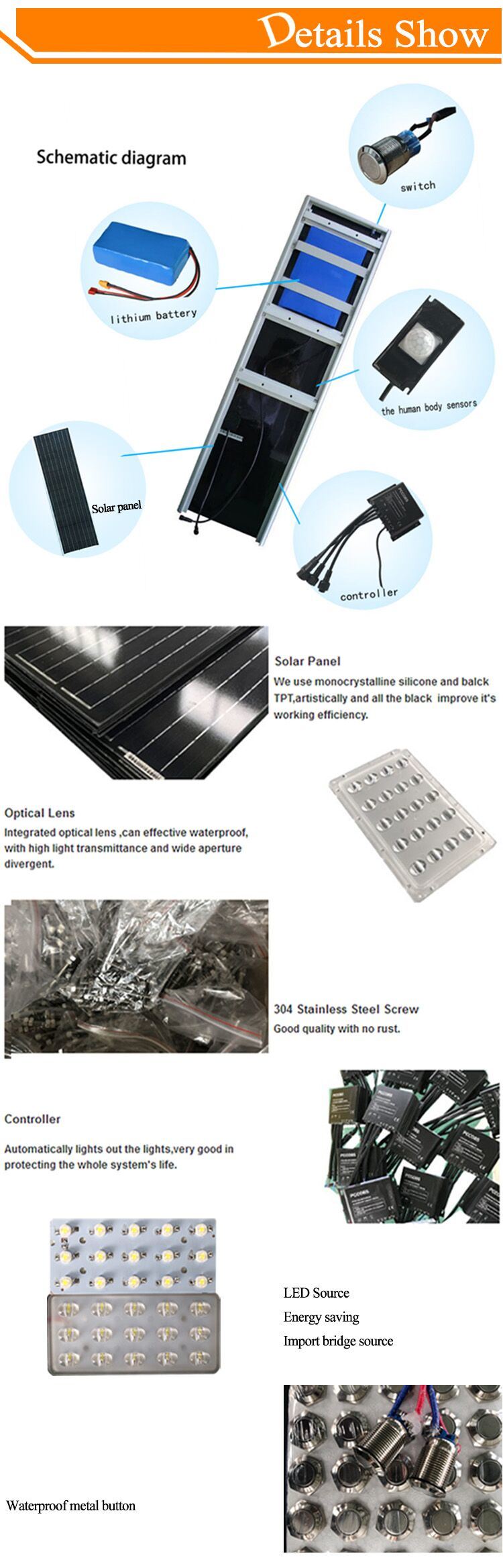 LED Street Light Manufacturer All in One Solar Street Light