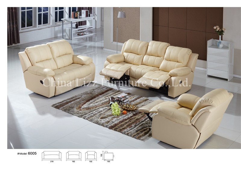 Office and Home Furniture Genuine Leather Recliner Sofa