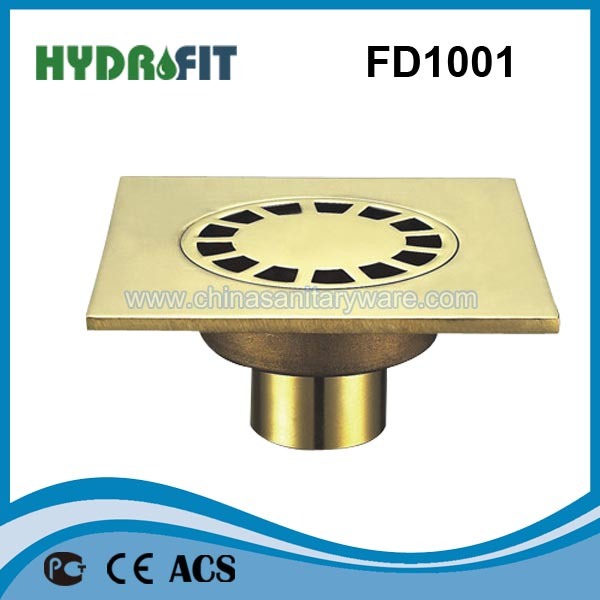 15*15cm Antique Bronze Brass Floor Drain for Bathroom Accessories (FD1001)