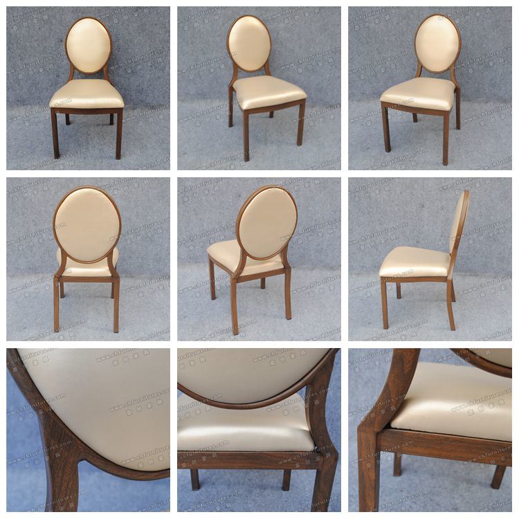 Yc-D33-01 Dubai Used Price Modern Luxury Wood Grain Finish Stackable Metal Aluminum Hotel Ballroom Banquet Dining Chair