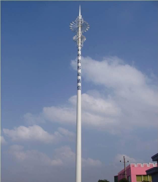 Self Supporting Galvanized Monopole Communication Steel Tower