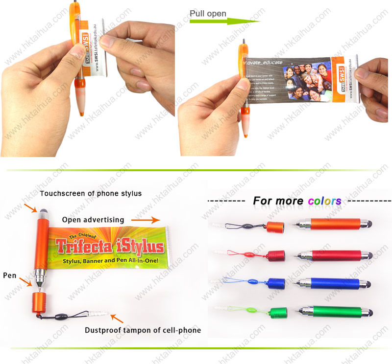 Promotional Banner Flag Scroll Ball Pen (TH-pen001)