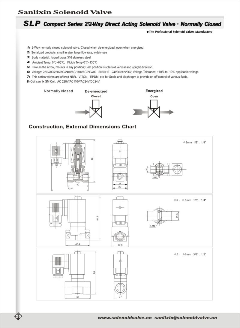 Water Filter Solenoid Valve (SLP1DF02V1CC9)