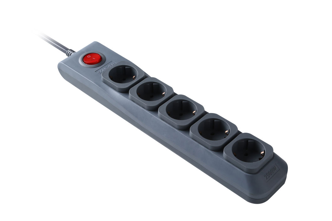 Multiple Switch Extension Socket Surge Protector Power Strip (LX5G)
