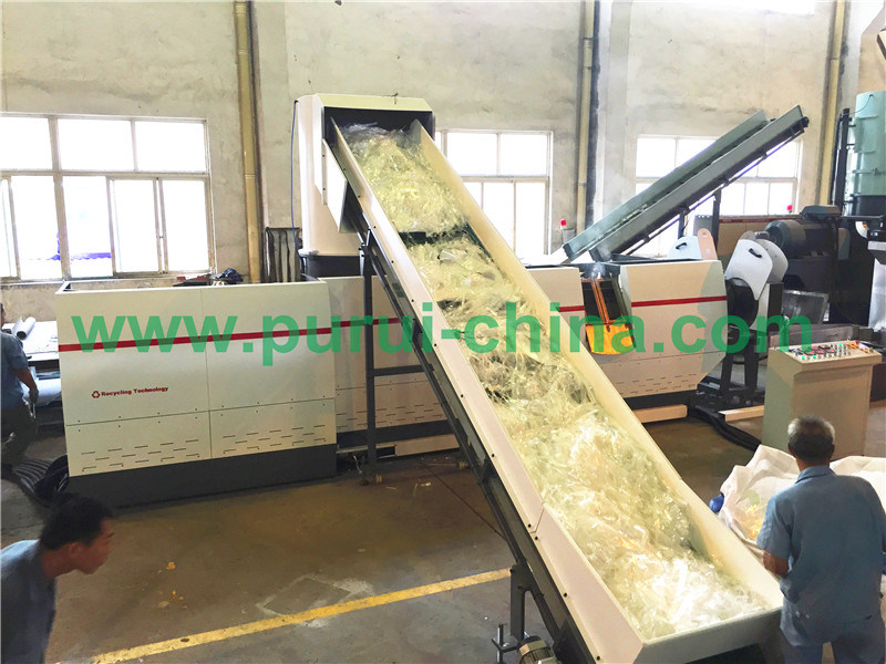 Plastic PE PP Film Recycling Machine with Capacity 400-550kg Per Hour