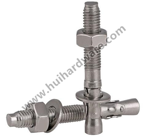 Stainless Steel Wedge Anchor with Nut and Washer