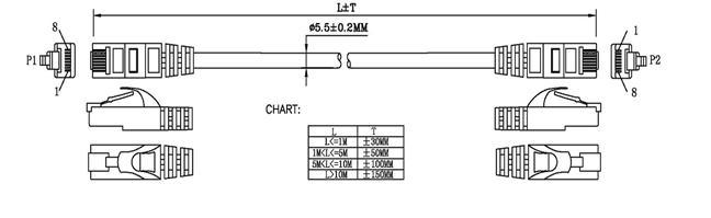 CAT6 UTP Copper Patch Cord Cable with Ce UL