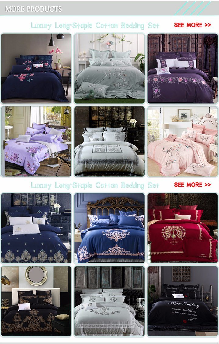 Christmas Bedding Sets/Target Bedding Sets/Embroidery Cotton Satin Bedsheets