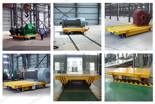 Electric Factory Transport with Rail Flat Carrier for Industry