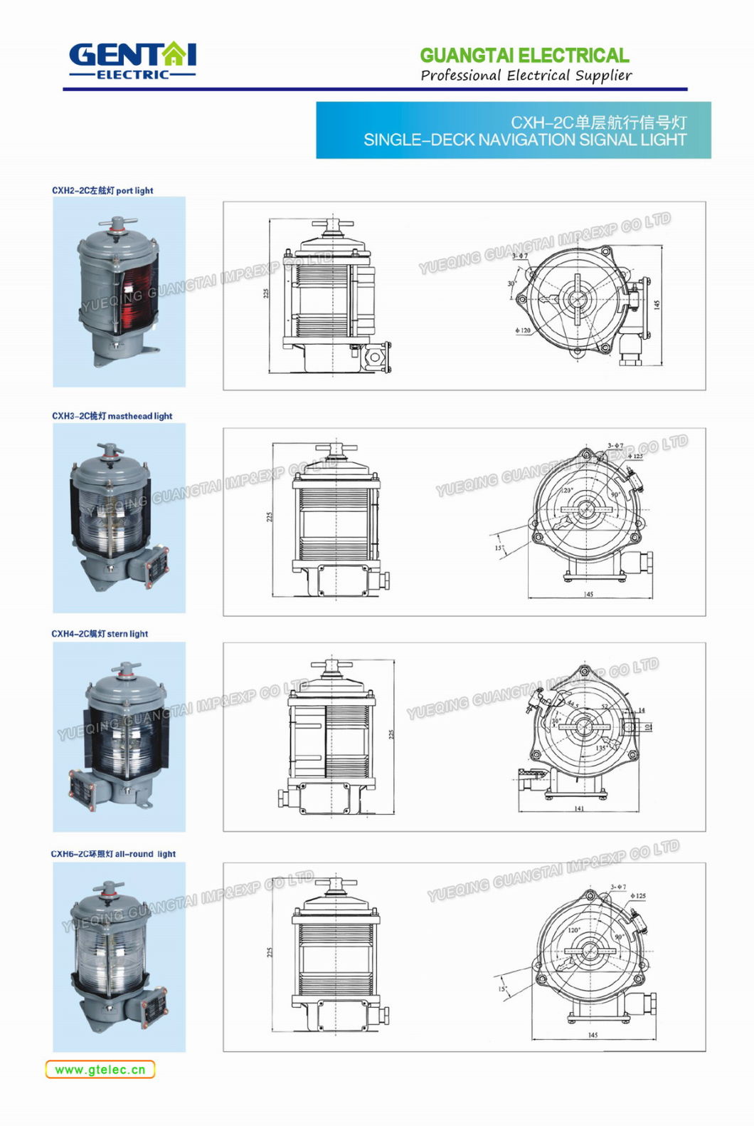 Marine Stainless Steel Single-Deck Navigation Signal Light