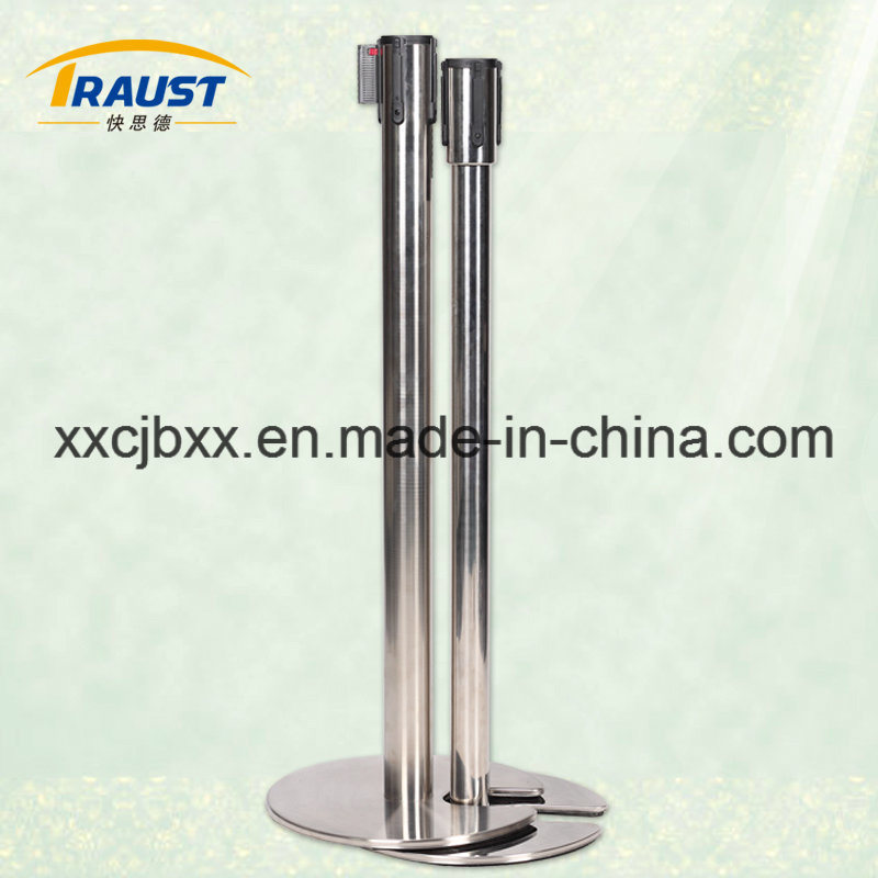 China New-Style Crowd Control Retractable Belt Stanchions with Stackable Base