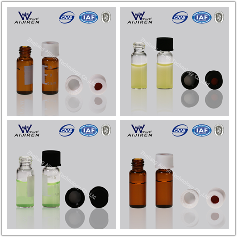 HPLC 1.5ml Clear Glass Bottle with Matching Cap and Septa/Liner