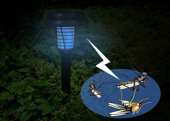 Garden Solar Outdoor Waterproof Bug Zapper Mosquito Killer Garden Lamp