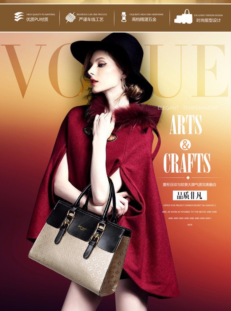 Wholesale Emboss New Fashion Bags Women Tote Bag Lady Handbag