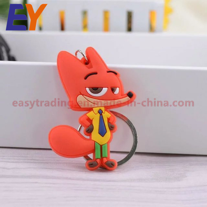 Customized Unique Design Key Chain, Soft PVC Keychain