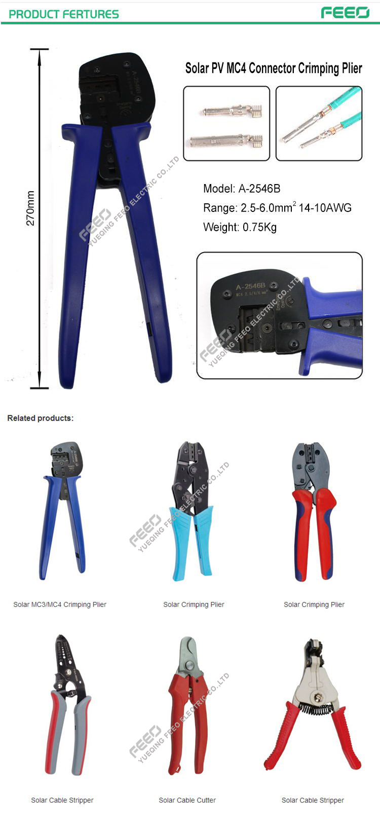 Self Adjustable Non-Insulated Ratchet Mc3 Crimping Tool