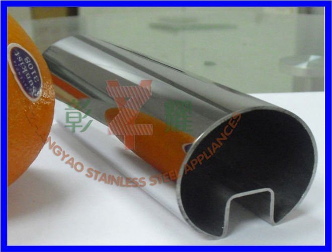 Welded Stainless Steel Round Slotted Tube /Pipe for Glass