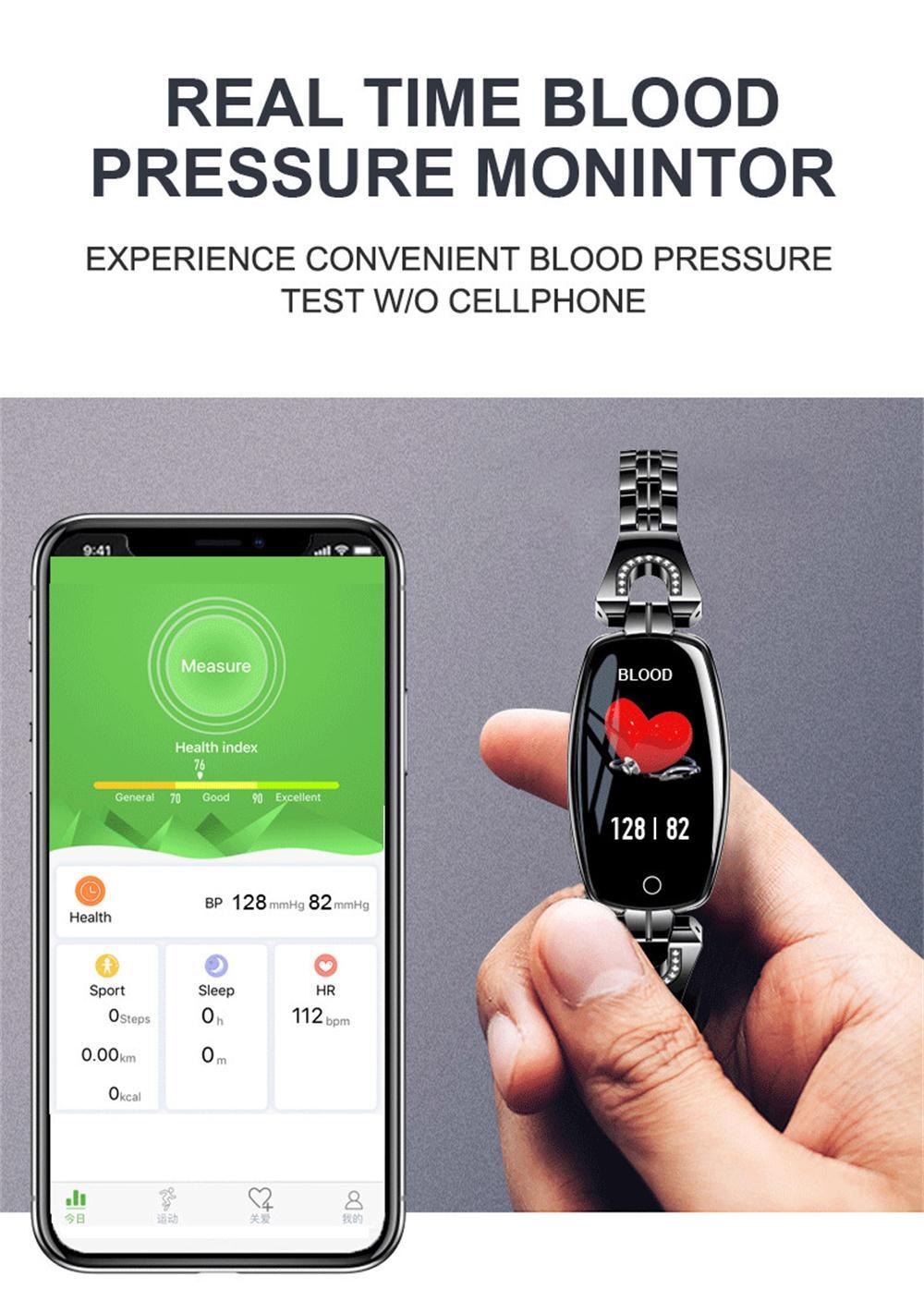 Timethinker H8 Women Smart Bracelet Watches Blood Pressure Measurement Heart Rate Monitor Lady Bluetooth Wristband Pk Z18 S3 X3