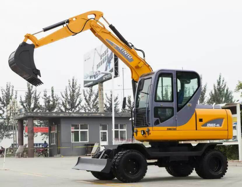 Wheel Excavator with Grabber, Tilt Bucket, Auger, Hammer