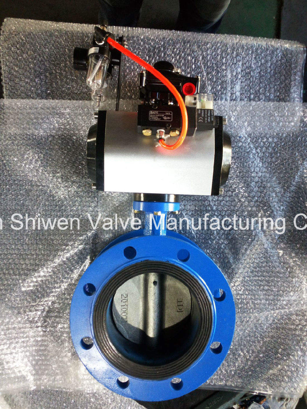 API/ANSI/DIN/JIS Cast Iron/Ductile Iron Double Flange Butterfly Valve